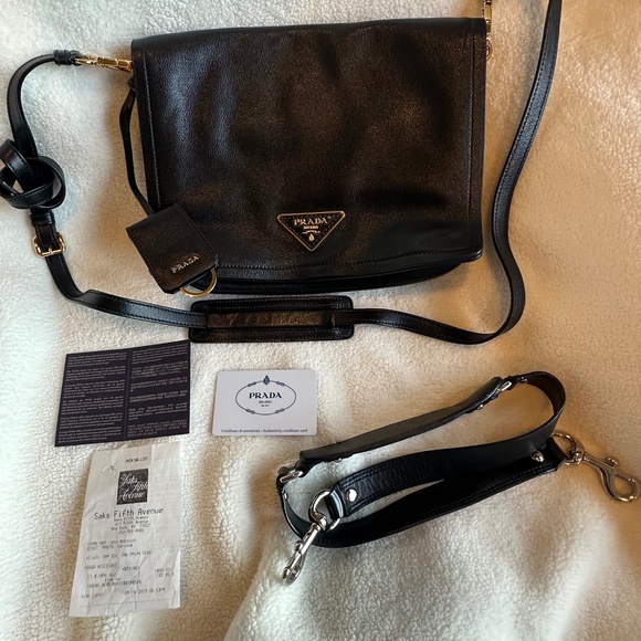 Prada Handbags - PRADA LEATHER PURSE WITH PROOF OF AUTHENTICITY